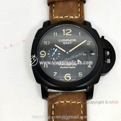 Nice Quality Copy Panerai Luminor GMT Automatic Black Dial Men Watch PAM01441