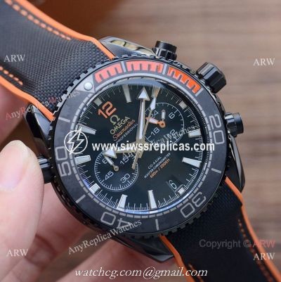 Best Replica Omega Planet Ocean 600m Watches Black Chronograph