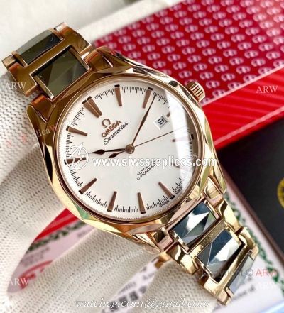 Low Price Omega Seamaster Rose Gold Watch Men Size