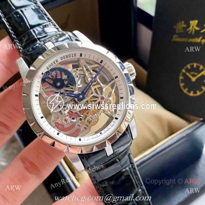 New Replica Roger Dubuis Excalibur 46 Hollow Watch White Inner