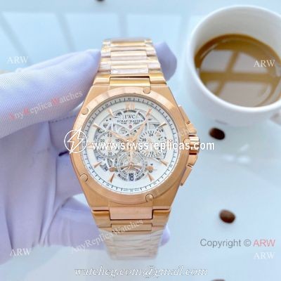 Wholesale Copy IWC Aquatimer Rose Gold Skeleton Dial Watches