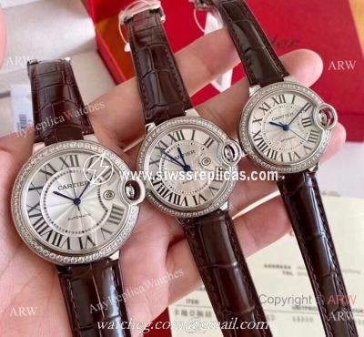 AAA Replica Ballon Bleu Cartier Couple Watch Diamond Bezel Automatic Movement