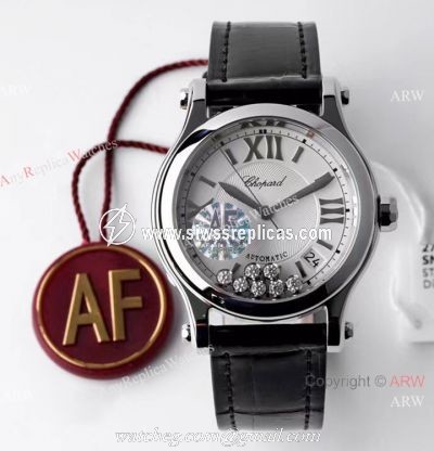 AF Factory 1:1 Best Copy Chopard Happy Sport Watch 36mm Silver Dial