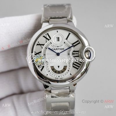JH Factory Swiss Copy Ballon Bleu Cartier 9120 Movement Watch 42mm Stainless Steel