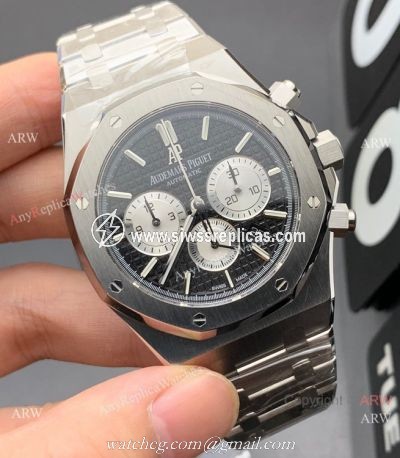 OM Factory Audemars Piguet Royal Oak Chronograph Black Dial Watch 41mm