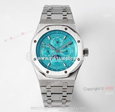 BF Audemars Piguet Perpetual Calendar Moonphase Blue Dial AP 26574 Swiss Replica Watch