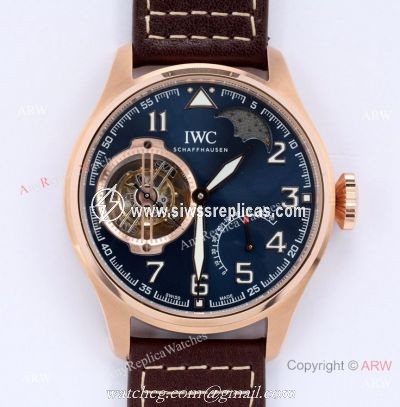 BBR Swiss Replica IWC Big Pilots Constant-Force Tourbillon Mens Watch Rose Gold Case