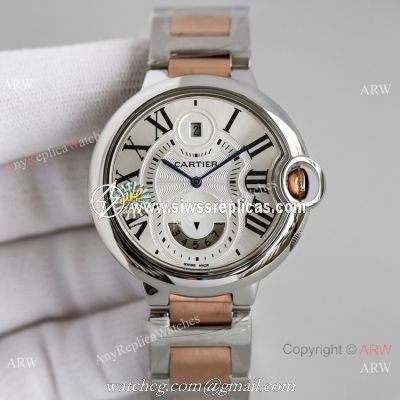 JH Factory Swiss Ballon Bleu Cartier 9120 Watch Two Tone Rose Gold 42mm