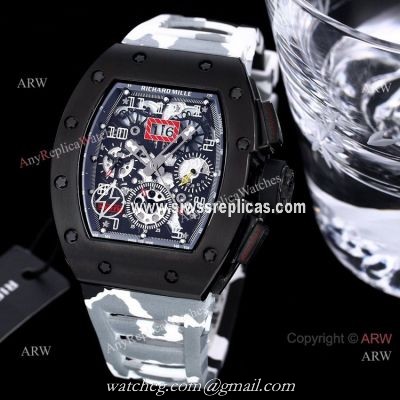 High Quality Replica Richard Mille RM011 FM Automatic Watch Camouflage Strap