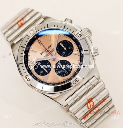 2021 New Super Clone Breitling Chronomat 1:1 GF Factory Watch Rose Gold Dial