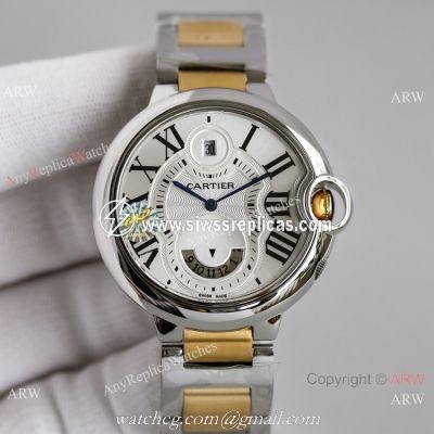 JH Factory Swiss Replica Ballon Bleu Cartier 9120 Watch Two Tone 42mm