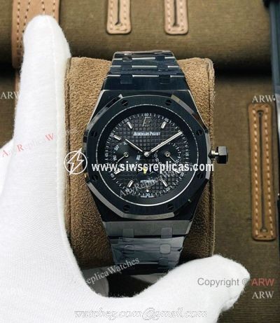 TW factory Audemars Piguet Royal Oak Blacksteel 41mm Watch Annual Calendar Face
