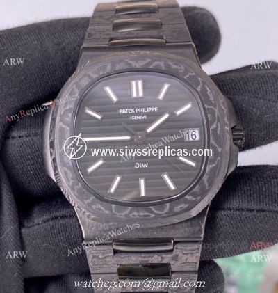 3K Factory Patek Philippe DiW Carbon Nautilus 5711 &8216;Black Grail Watch Super Clone