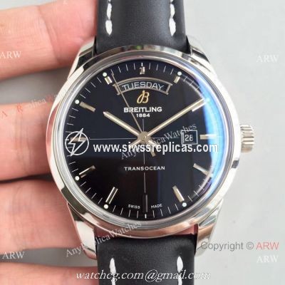 Swiss Grade Copy Breitling Transocean Day Date V7 Factory Watch Black Dial