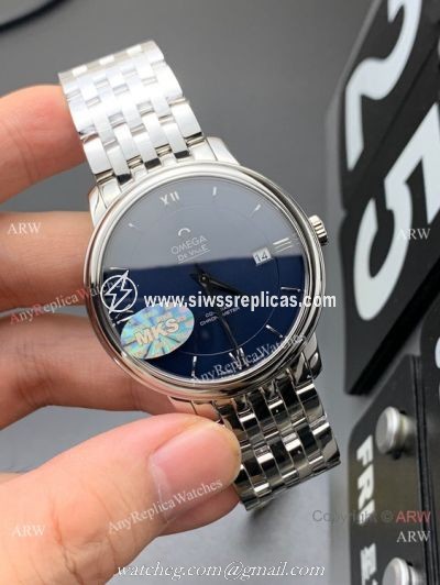MKS Factory Copy Omega De Ville Prestige Blue Watch Classic Style