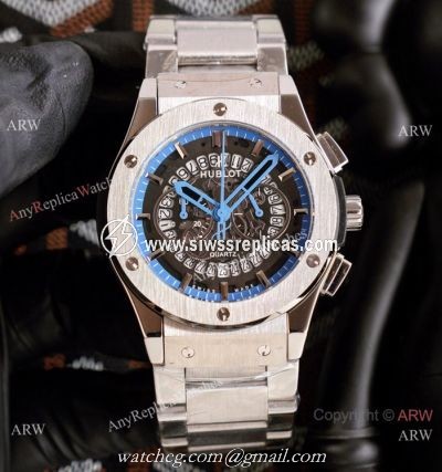 2021 Copy Hublot Geneve Big Bang Skeleton Stainless Steel Watch
