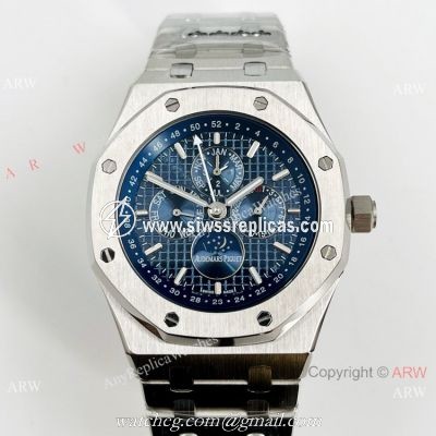 Clone Audemars Piguet Royal Oak Perpetual Calendar Watch Blue Dial 42mm