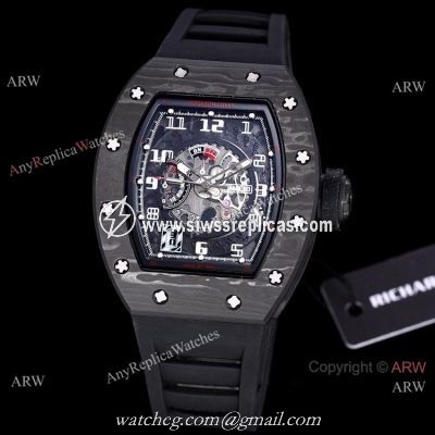 Best Copy Richard Mille RM 030 White Rush Carbon Fiber Watch In All Black