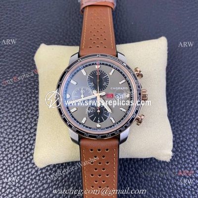 Swiss Grade One Chopard Mille Miglia GTS Azzurro Chrono Watch Rose Gold Crown