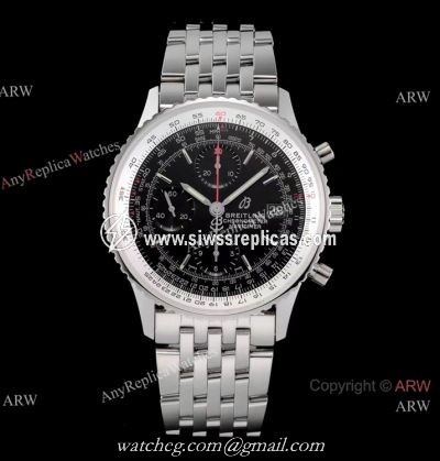 Swiss Grade Breitling Navitimer 1 41mm KOR Factory A7750 Men Watch Stainless Steel Black Dial