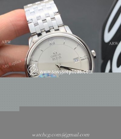 MKS Factory Omega Classic De Ville 9015 Watch Silver Dial Stainless Steel