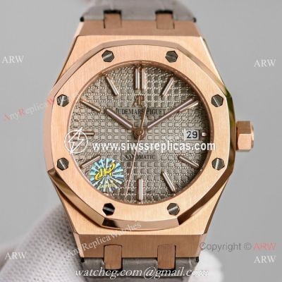 JH Factory Audemars Piguet Royal Oak Rose Gold 37mm Gray Dial Watch