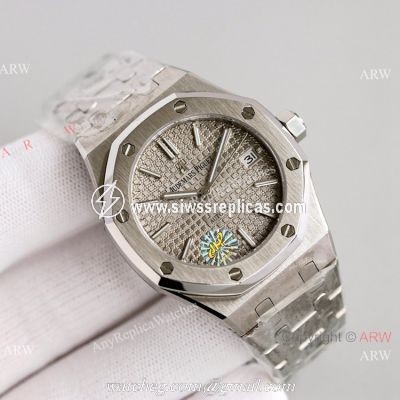 JH Factory Copy Audemars Piguet Royal Oak Women Cal.3120 Watch 37mm Gray Face