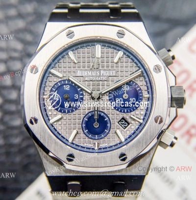 Grade 1A Swiss Copy Audemars Piguet Royal Oak ETA7750 Men Watch Stainless Steel Gray Dial