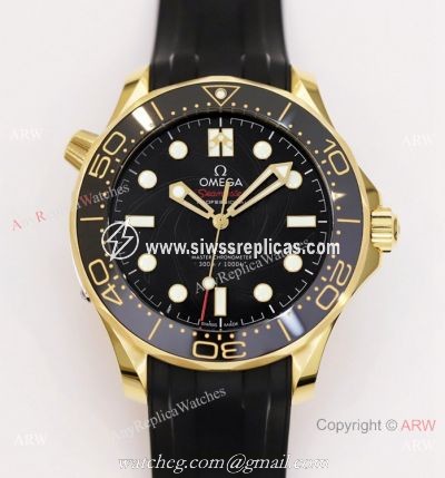 Super Clone Omega Seamaster James Bond OR 8800 Movement Watch Gold Case 42mm