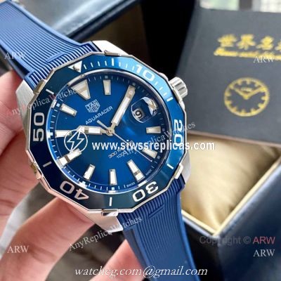 New Replica TAG Heuer Aquaracer 300m QUARTZ Watch Blue Rubber Strap