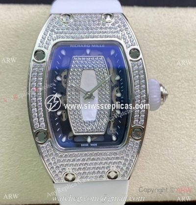 Copy Richard Mille RM07 Lady 31mm Watch Iced Out Diamond