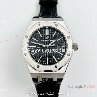 Best Quality Audemars Piguet Royal Oak Autoamtic Watch Black Leather Strap