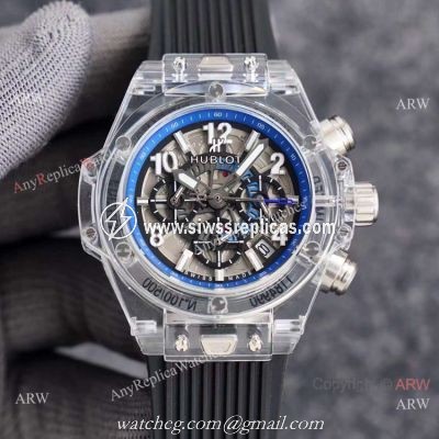 2021 New Hublot Unico Sapphire Chronograph Watch Blue Inner