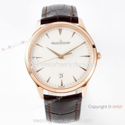 ZF v2 Version Jaeger-LeCoultre Master Ultra Thin Q1288420 Replica Watch Rose Gold