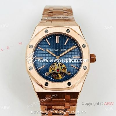 Copy Audemars Piguet Tourbillon Royal Oak Men Watch Rose Gold Case