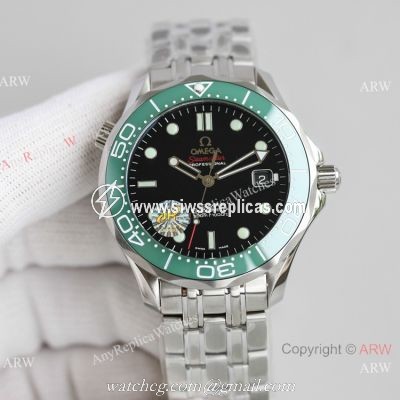 JH Factory Omega Seamaster James bond 8500 Watch Green Ceramic Bezel