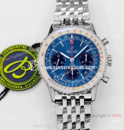 GF V2 Replica Breitling Navitimer B01 Chronograph Blue Watch Best 1:1 Watches