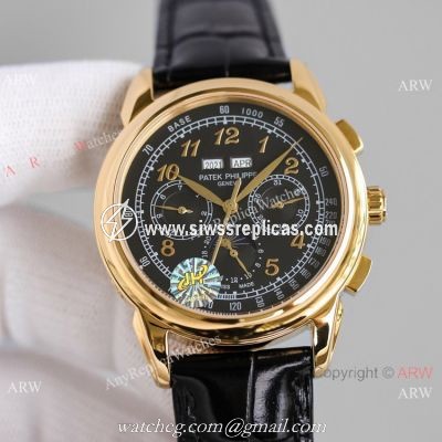 JH Swiss Copy Patek Philippe Perpetual Calendar Chronograph Yellow Gold 5270E Watch