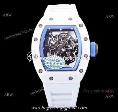 KV Factory Richard Mille RM 055 White Ceramic Watch Best Copy