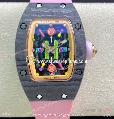 Swiss Replica Richard Mille RM007 BonBon Watch Carbon Case