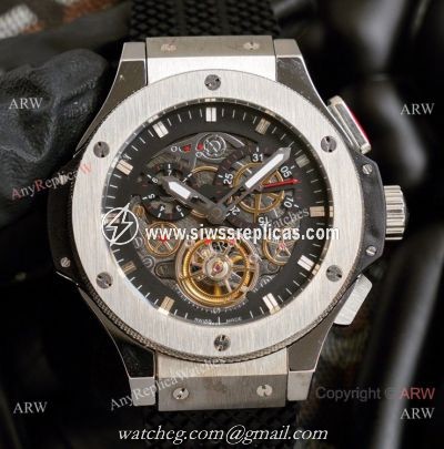2021 Copy Hublot Big Bang Tourbillon 45mm Watches Stainless Steel