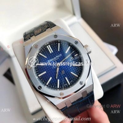 2021 NEW! Clone Audemars Piguet Royal Oak Jumbo Watch Blue Leather Strap