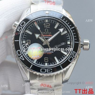 Swiss Quality Omega Seamaster Planet Ocean Watch Citizen 8215 Black Ceramic Bezel