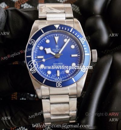Vintage Tudor Heritage Watch Stainless Steel Blue Dial Automatic 42mm