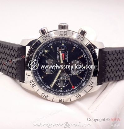 Clone Chopard Mille Miglia GMT Automatic Watch Black Rubber Strap