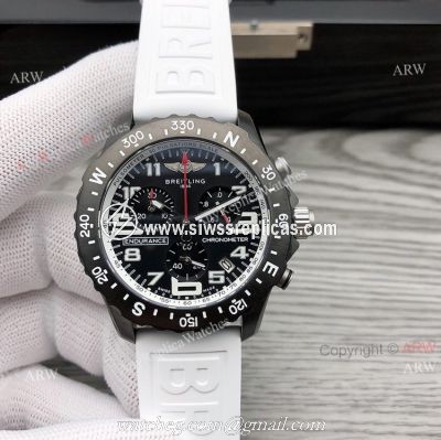 New Breitling Endurance Pro 44mm White Rubber Band Quartz Watch Best Copy