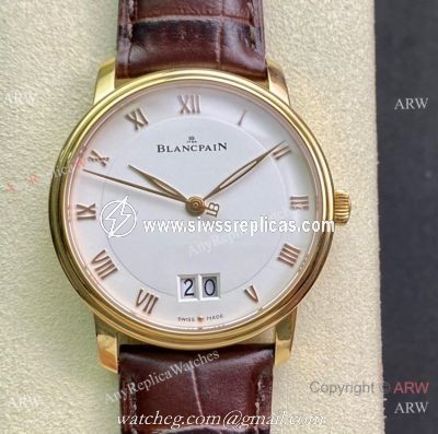 HG Factory Blancpain Villeret Grand Date 40mm 6669 Watch Gold Case