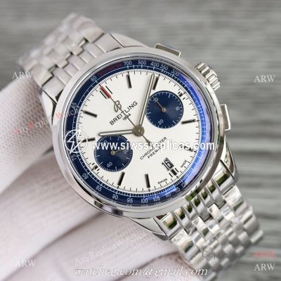 Swiss Breitling Premier BLS A7750 Blue White Dial Watch AAA Replica