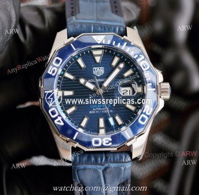 Copy Tag Heuer Aquaracer Blue Face 43mm Watch Automatic Good Quality