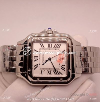 AAA Quality Copy Panthere De Cartier Quartz Watch 38mm Stainless Steel